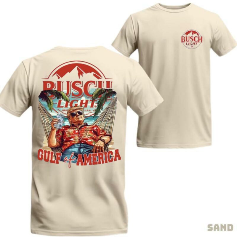 Gulf of America Beer Tee – Busch Light Vintage Relaxed Fit Shirt for Enthusiasts