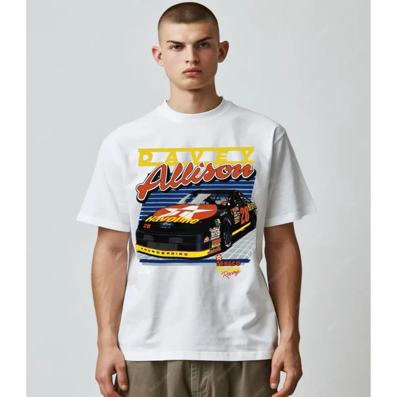 Retro NASCAR Davey Allison Havoline Racing Shirt – 90s Stock Car Fan Tee