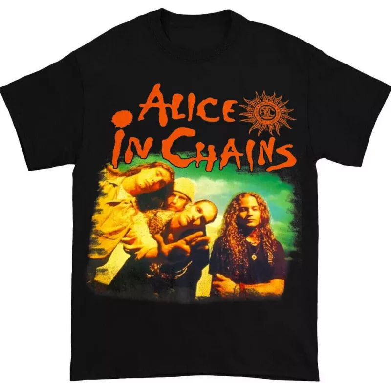 Retro Alice In Chains Music Tour Shirt – Grunge Rock Band Unisex Tee