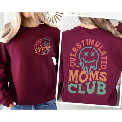 Overstimulated Moms Club – Cozy Sweatshirt for the Chaos Queens