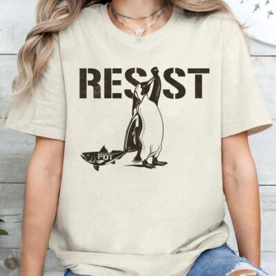 Funny Resistance Shirt – Penguins Unite Against Tariffs Protest Tee